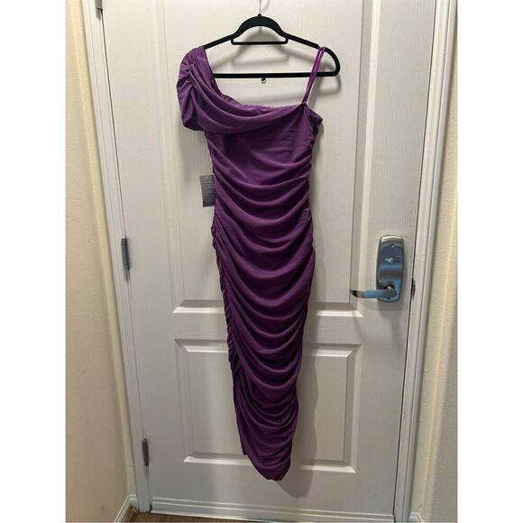 Elliatt Miley Ruched Strapless Dress in Orchid Wedding Guest size XL NWT - Picture 9 of 10